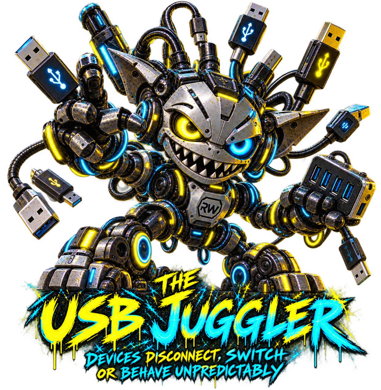 The USB Juggler, a mechanical RigWave character