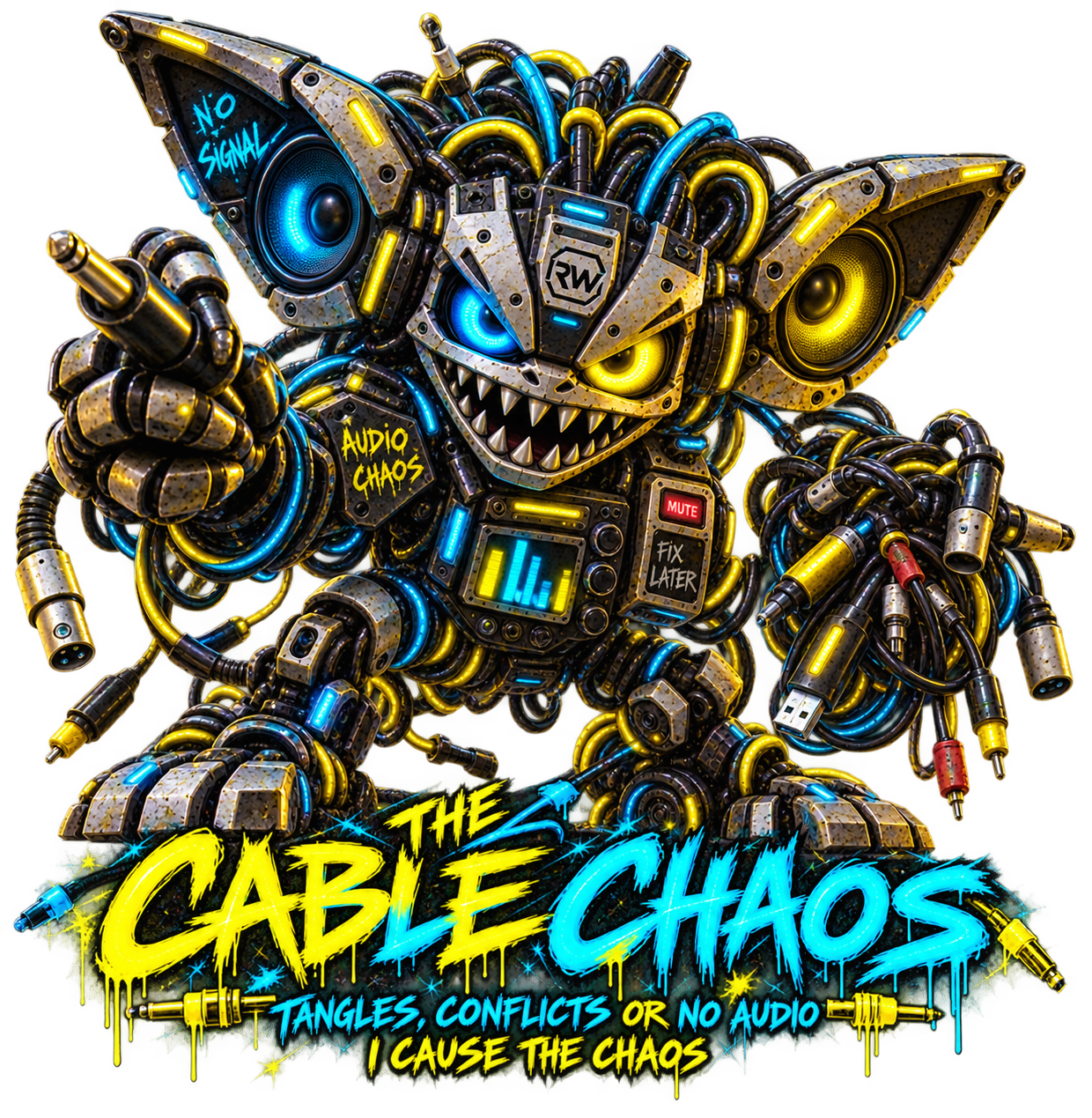 The Cable Chaos, a mechanical RigWave character